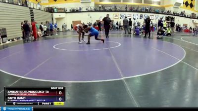 127 lbs 5th Place Match - Aminah Rusununguko-Taylor, Warren Wrestling Academy vs Faith Hand, Bloomington South Wrestling Club