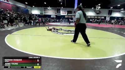 106 lbs Cons. Round 3 - Nathan Vasquez, Hemet vs Aiden Young, Millikan