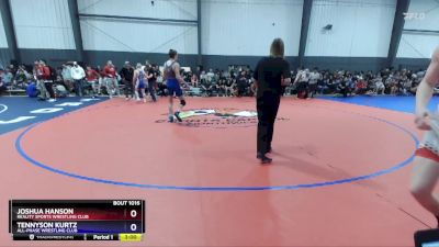 157 lbs Champ. Round 1 - Joshua Hanson, Reality Sports Wrestling Club vs Tennyson Kurtz, All-Phase Wrestling Club