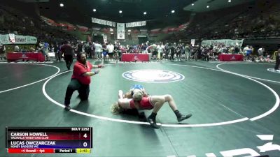 170 lbs Semifinal - Carson Howell, Vacaville Wrestling Club vs Lucas Owczarczak, Honey Badgers WC