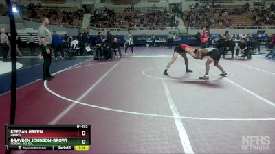 D1-132 lbs Quarterfinal - Brayden Johnson-Brown, Corona Del Sol vs Keegan Green, Liberty