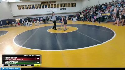 120 lbs Champ. Round 2 - Kent Comer, Episcopal School Of Dallas vs Luke Walker, St. John`s School