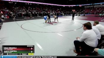 D1-285 lbs Semifinal - Cole Mirasola, West Bend West vs Garth Martell, Oshkosh West