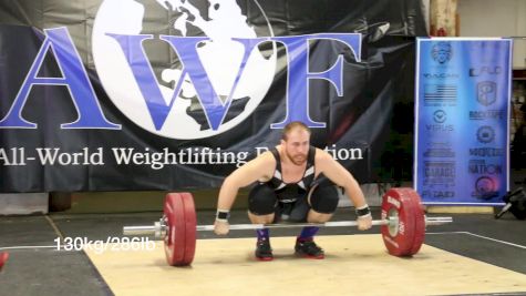 Travis Cooper: 140kg/308lb Snatch, 177kg/390lb Clean & Jerk