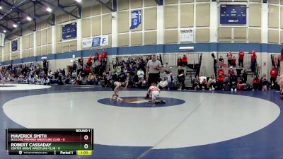 49 lbs Round 1 (4 Team) - Maverick Smith, Bulldog Premier Wrestling Club vs Robert Cassaday, Center Grove Wrestling Club