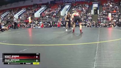 175 lbs Quarterfinals (8 Team) - Wyatt Jenkins, Whitehall HS vs Isaac Ketchum, Gladstone HS