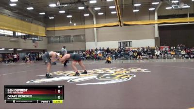 197 lbs Quarterfinal - Drake Kendrex, West Liberty vs Ben DePrest, Ohio Northern