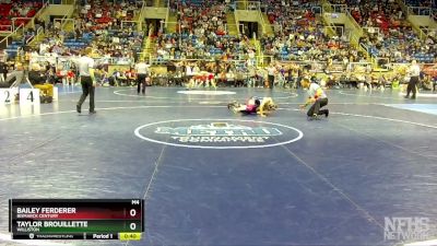 106 lbs Cons. Round 2 - Bailey Ferderer, Bismarck Century vs Taylor Brouillette, Williston