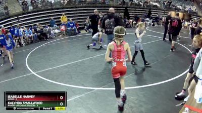 58 lbs Quarterfinals (8 Team) - Isabelle Harvey, Idaho vs Kalynda Smallwood, Kansas Lavendar Dragon