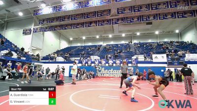 92 lbs 3rd Place - Antonio Guardiola, Tonkawa Takedown Club vs Gage Vincent, Lions Wrestling Academy