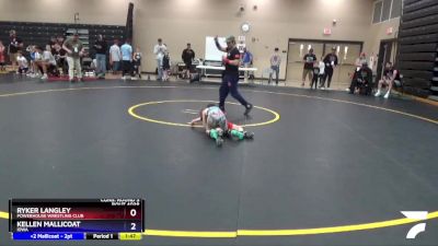 63 lbs Cons. Round 3 - Ryker Langley, Powerhouse Wrestling Club vs Kellen Mallicoat, Iowa