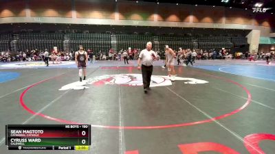 190 lbs Champ. Round 1 - Sean Magtoto, Cathedral Catholic vs Cyruss Ward, Caldwell