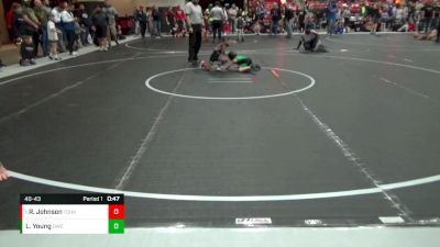 40-43 lbs Quarterfinal - Rocky Johnson, Team Of Hard Knox vs Landon Young, Derby Wrestling Club