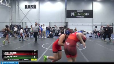 100 lbs Placement (4 Team) - Alan Radjbov, River WC vs John Snyder, Warhawks