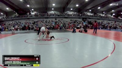 90 lbs Quarterfinal - Isaac Crowley, Repmo Wrestling Club-AA vs Carson Nichols, Wentzville Wrestling Federation-AAA