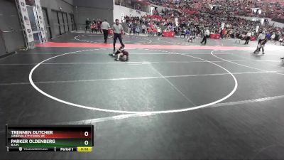 45 lbs Semifinal - Parker Oldenberg, B.A.M. vs Trennen Dutcher, Janesville Pythons WC