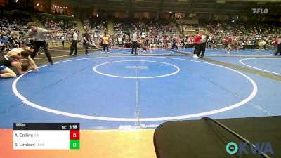 98 lbs Semifinal - Ayden Collins, R.a.w. vs Seattle Lindsey, Team Tulsa Wrestling Club