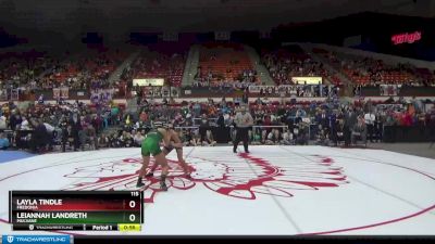 115 lbs 3rd Place Match - Layla Tindle, Fredonia vs Leiannah Landreth, Mulvane