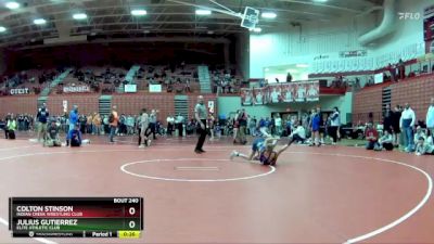 90 lbs Cons. Round 2 - Colton Stinson, Indian Creek Wrestling Club vs Julius Gutierrez, Elite Athletic Club