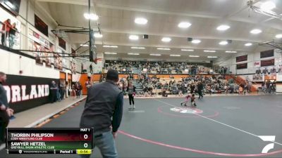 49 lbs Champ. Round 1 - Sawyer Hetzel, Greybull Basin Athletic Club vs Thorbin Philipson, Cody Wrestling Club