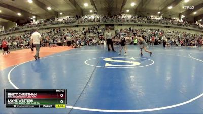 95 lbs Champ. Round 1 - Rhett Christman, Nixa Youth Wrestling-AAA  vs Layne Western, Kirksville Wrestling Club-AA