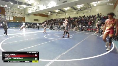 157 lbs Cons. Round 4 - Josh Juarez, Whittier vs Joseph Contreras, Walnut