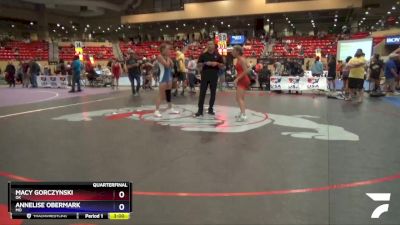 138 lbs Quarterfinal - Macy Gorczynski, OK vs Annelise Obermark, MO