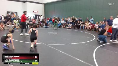 72 lbs Round 1 - Grayson Greer, Unattached vs Levi Dandridge, Summerville Takedown Club