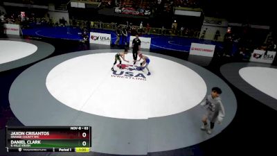 63 lbs Champ. Round 2 - Jaxon Crisantos, Orange County RTC vs Daniel Clark, K-ville Krush