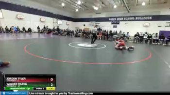 160 lbs Round 2 Champ & Wb (32 Team) - Jorden Tyler, Sandpoint vs Walker Hilton, Newberg 2