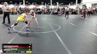 76 lbs Round 1 (8 Team) - Landon Spickler, Terps Xpress vs Chistopher Baldo, Bitetto Trained