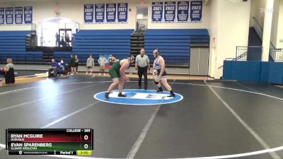 285 lbs Champ. Round 1 - Evan Sparenberg, Illinois Wesleyan vs Ryan McGuire, Dubuque