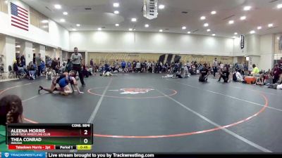 90 lbs Cons. Semi - Thea Conrad, Indiana vs Aleena Morris, Solid Tech Wrestling Club