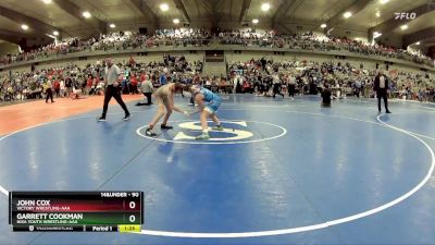 90 lbs Semifinal - John Cox, Victory Wrestling-AAA vs Garrett Cookman, Nixa Youth Wrestling-AAA 