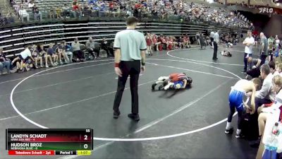 55 lbs Round 3 (6 Team) - Landyn Schadt, Iowa USA Red vs Hudson Broz, Nebraska Blue