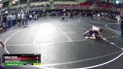 110 lbs Champ. Round 1 - Lincoln Schall, Kearney MatCats Wrestling Club vs Finley Omar, Beatrice Wrestling Club