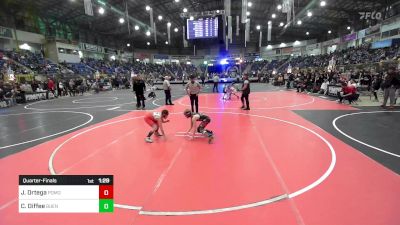 75 lbs Quarterfinal - Jr Ortega, Pomona Elite vs Czarlie Diffee, Buena Vista