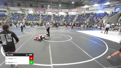 70 lbs Consi Of 4 - Joshua Licon, Pomona Elite vs Gage Bauer, West Grand