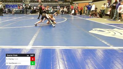 75 lbs Quarterfinal - Elijah Farley, Team Guthrie Wrestling vs Brooks VanDeven, Mustang Bronco Wrestling Club