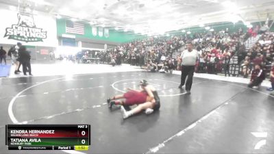 101 lbs Champ. Round 1 - Tatiana Avila, Newbury Park vs Kendra Hernandez, Wilson Long Beach