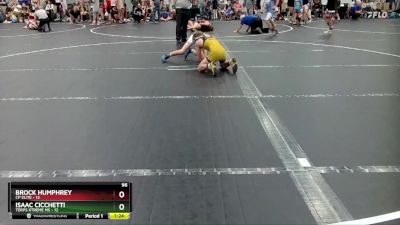 96 lbs Round 4 (6 Team) - Isaac Cicchetti, Terps Xtreme MS vs Brock Humphrey, CP Elite