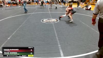 100/10u 100 Round 1 - Mason Burnshed, Mat Dawgs vs Frank Giardina, Stratford Youth Wrestling