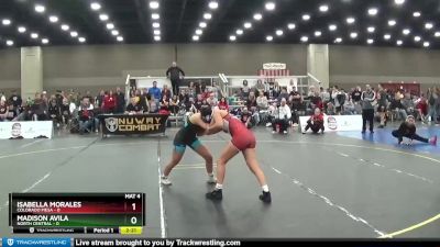 101 lbs Semis & 3rd Wb (16 Team) - Isabella Morales, Colorado Mesa vs Madison Avila, North Central