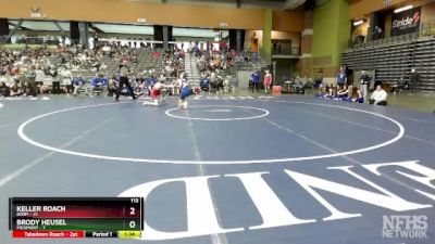 113 lbs Quarterfinals (8 Team) - Brody Heusel, PIEDMONT vs Keller Roach, BIXBY