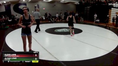 110 lbs. Cons. Round 3 - Aliyah Lowe, Oak Park vs Alexis Lamb, Northwest (Cedar Hill)