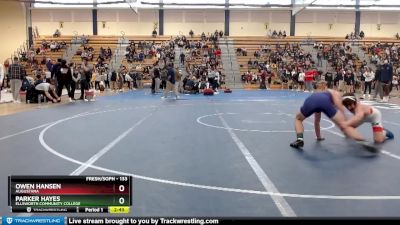 133 lbs Cons. Round 4 - Parker Hayes, Ellsworth Community College vs Owen Hansen, Augustana