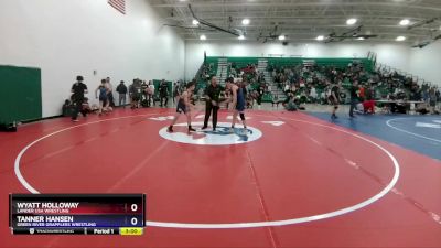 126 lbs Cons. Round 1 - Wyatt Holloway, Lander USA Wrestling vs Tanner Hansen, Green River Grapplers Wrestling