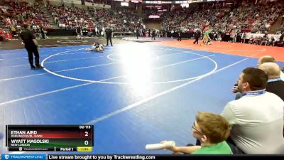 D2-113 lbs Semifinal - Ethan Aird, Darlington/Bl. Hawk vs Wyatt Magolski, New London