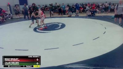 97 lbs Cons. Round 2 - Boaz Whaley, Crossroads Wrestling vs Caleb Nielsen, Young Guns Nashville