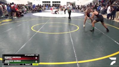 175 lbs Quarterfinal - Jeremiah Quiroz, Downey vs Robert Oropeza, Yorba Linda